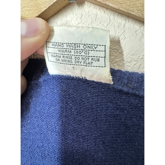 Vintage St Michael Cashmere Sweater Navy Blue Men's‎ 40" Made in Britain Rare - Picture 3 of 7